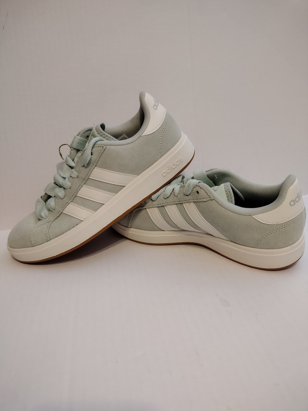 adidas Women's Sage Green Suede Low-Top Sneakers